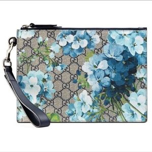 Gucci Blue Floral Clutch